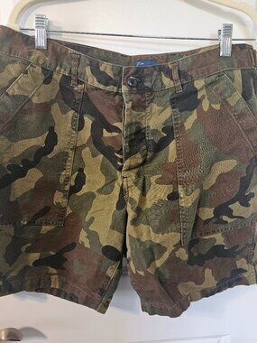 J.Crew Camo Utility Shorts 36", 7” Inseam Cotton Linen Military